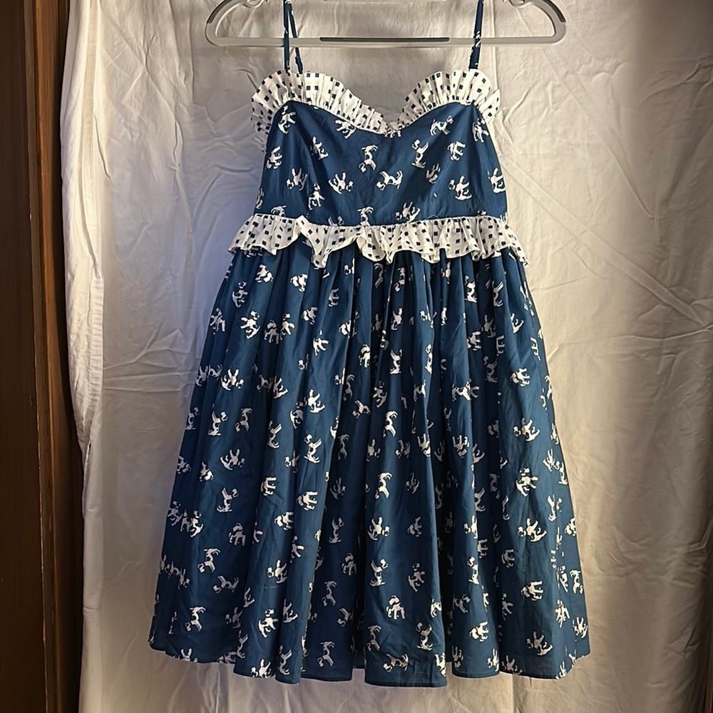 Selkie Blue Spaghetti Strap Sundress for Weddings